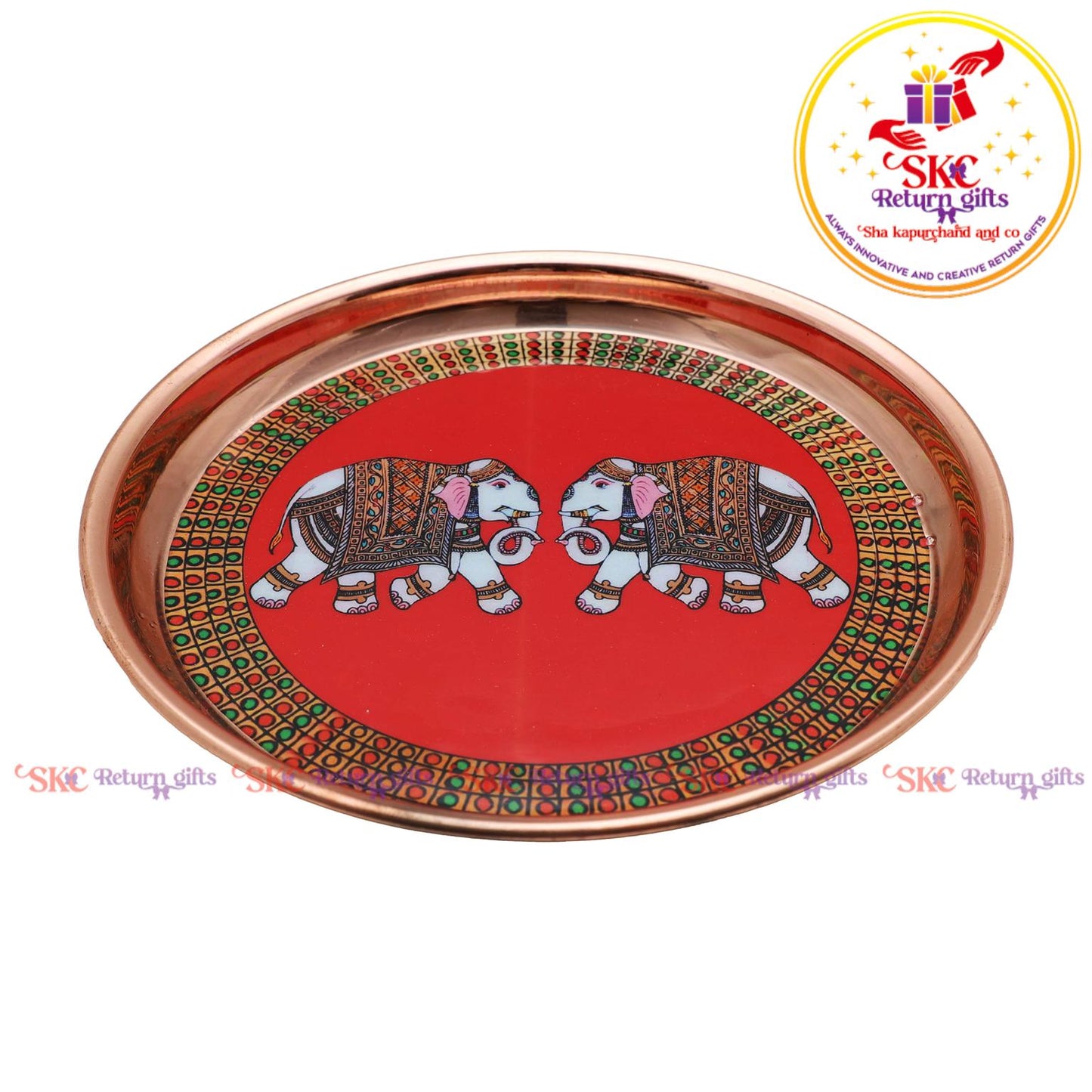 7inch madhubani pichwai pooja plate