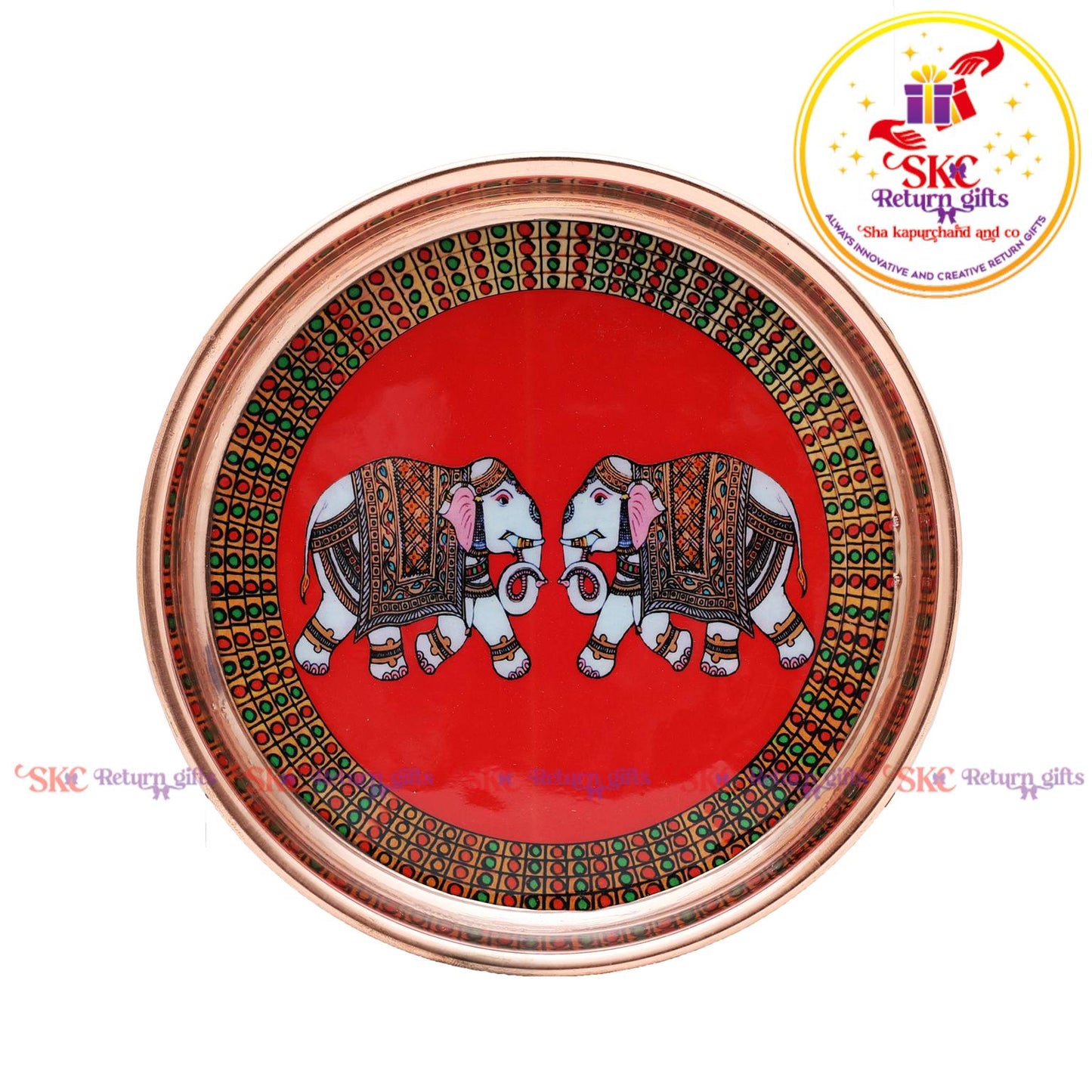7inch madhubani pichwai pooja plate