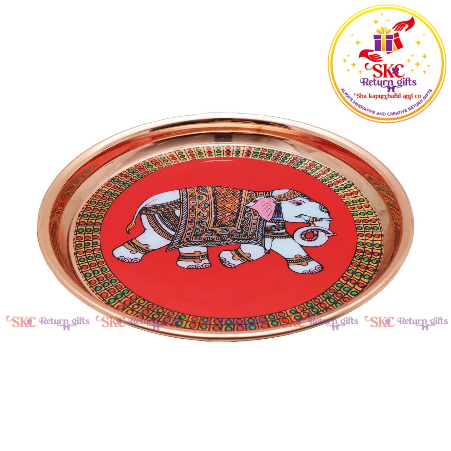 7inch madhubani pichwai pooja plate
