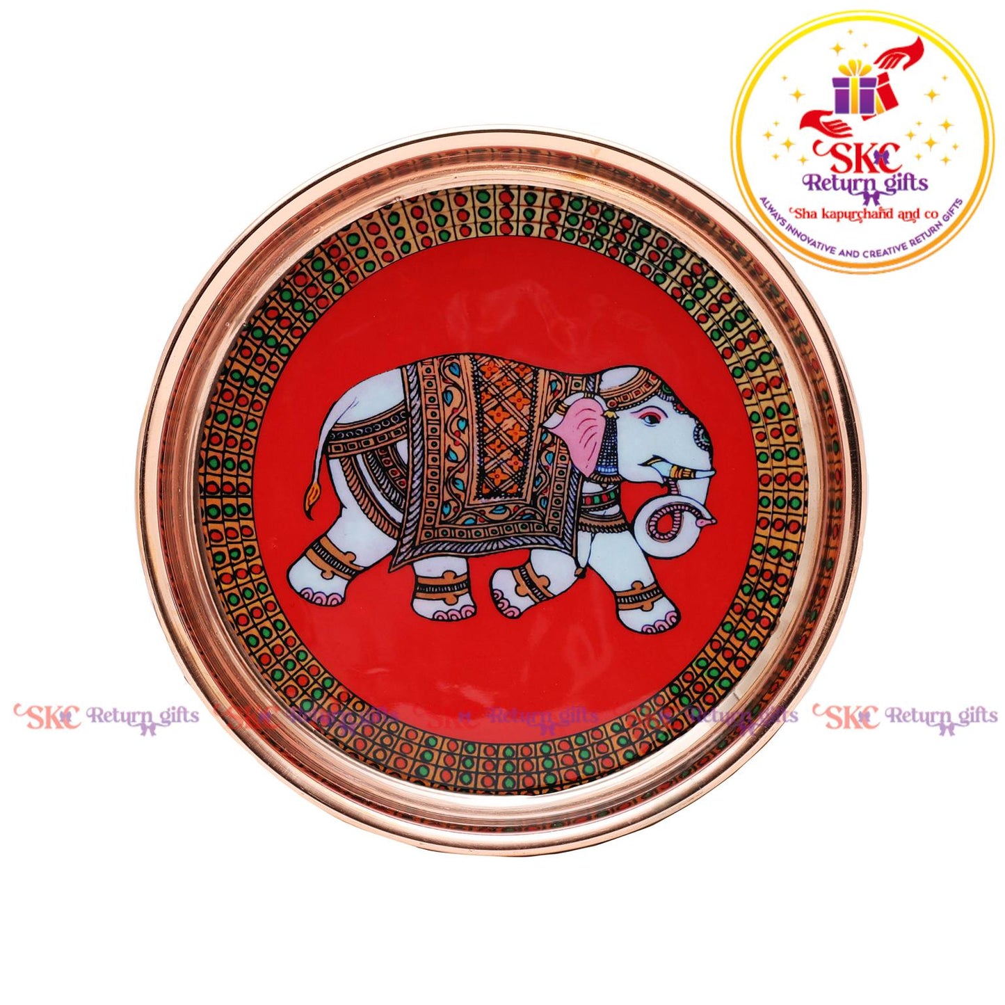 7inch madhubani pichwai pooja plate