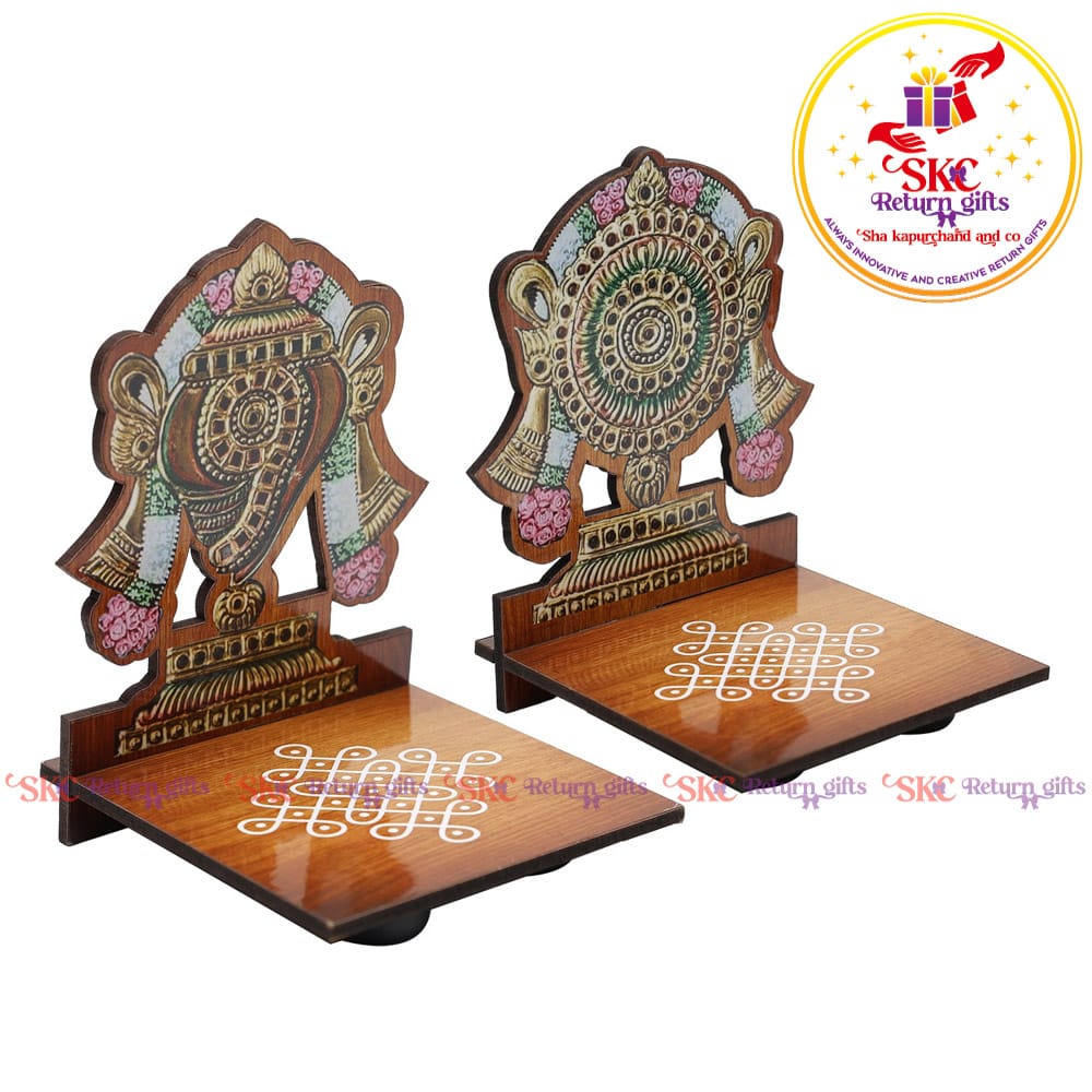 Mdf Diya Stand Shank Chakra Pair