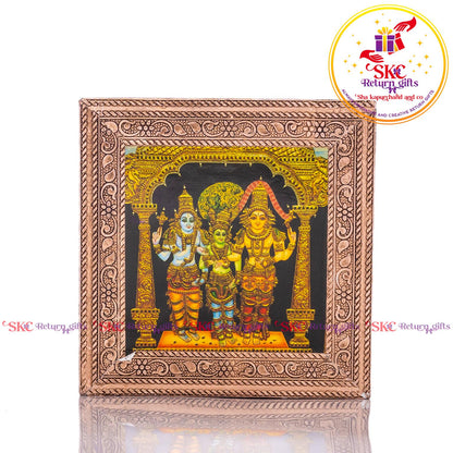 Tanjore Digital Art  Meenakshi Sundereshwar Kalynam