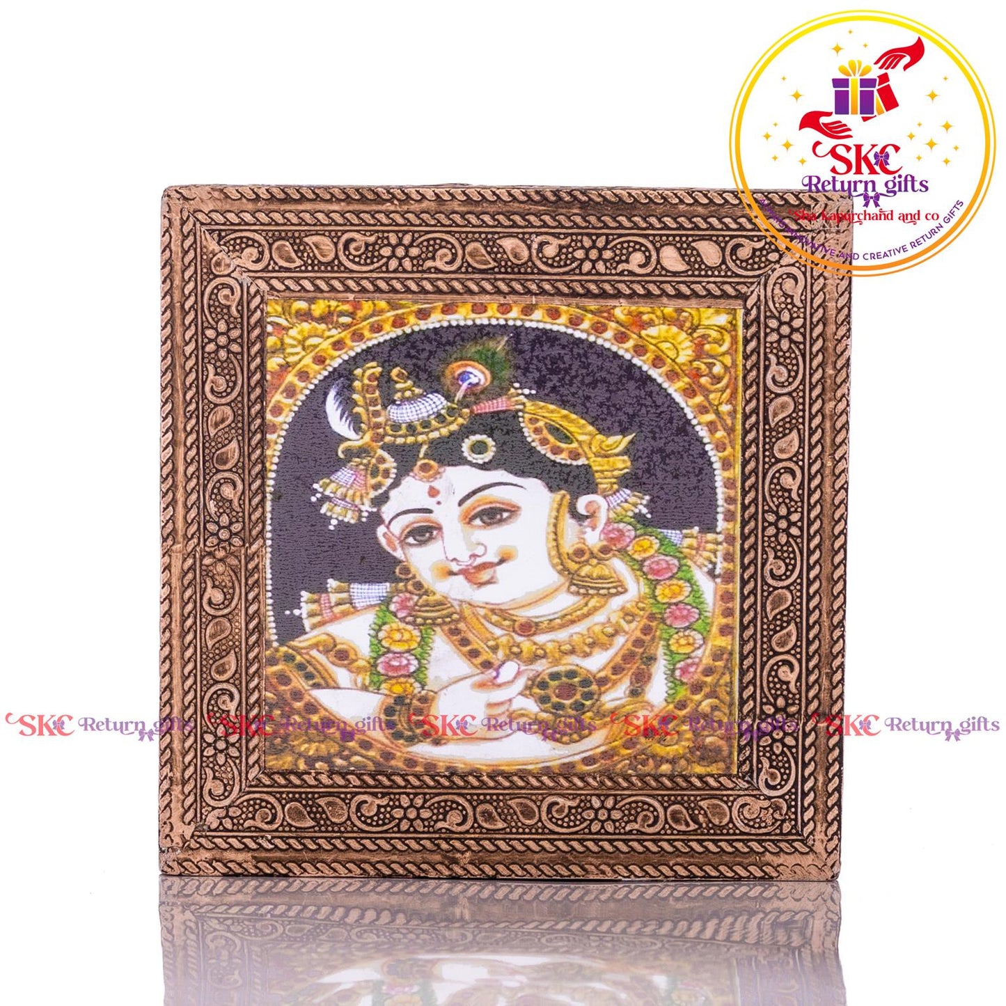 Tanjore Digital Art  Krishna