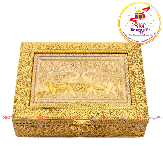 Embossed  Double Elephant Jewel Box