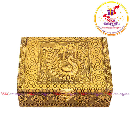 Embossed Peacock Jewel Box