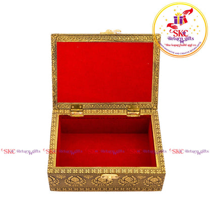 Embossed Peacock Jewel Box