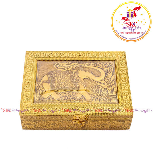 Embossed Elephant Jewel Box