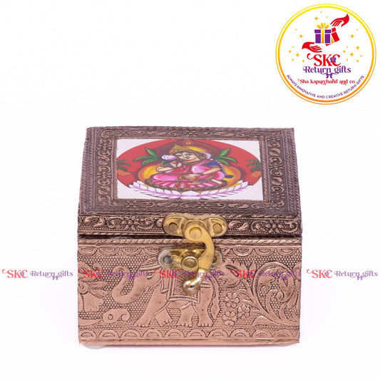 Tanjore Digital Art Pooja Box Mahalaxsmi