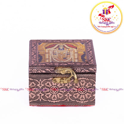Tanjore Digital Art Pooja Box Tirupati Balaji