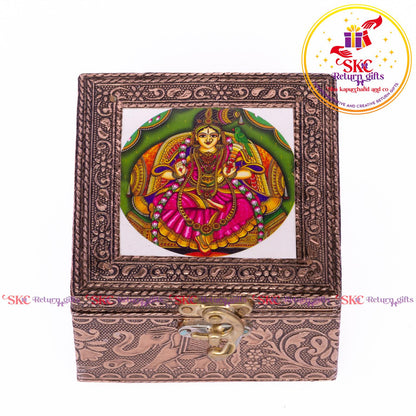 Tanjore Digital Art Pooja Box Andal