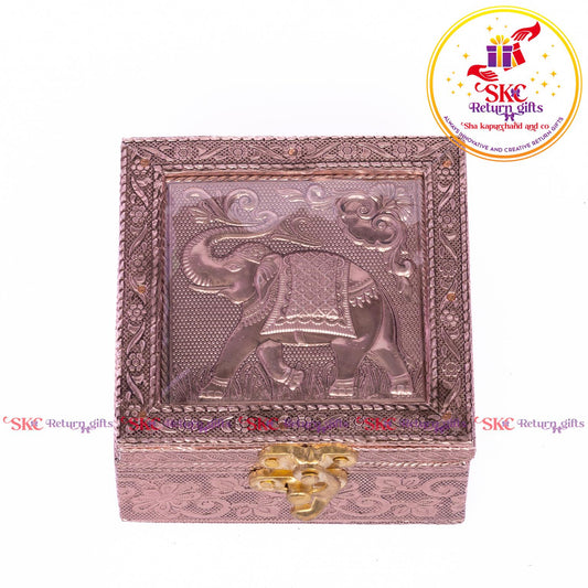 Embossed Royal Elephant Jewellery Box
