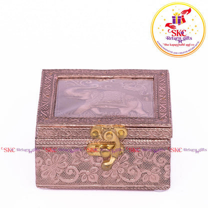 Embossed Royal Elephant Jewellery Box