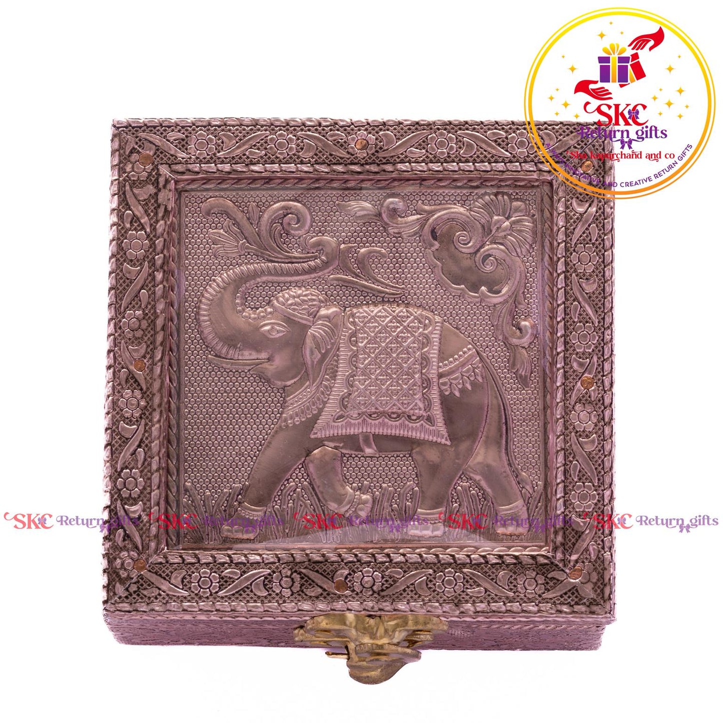 Embossed Royal Elephant Jewellery Box