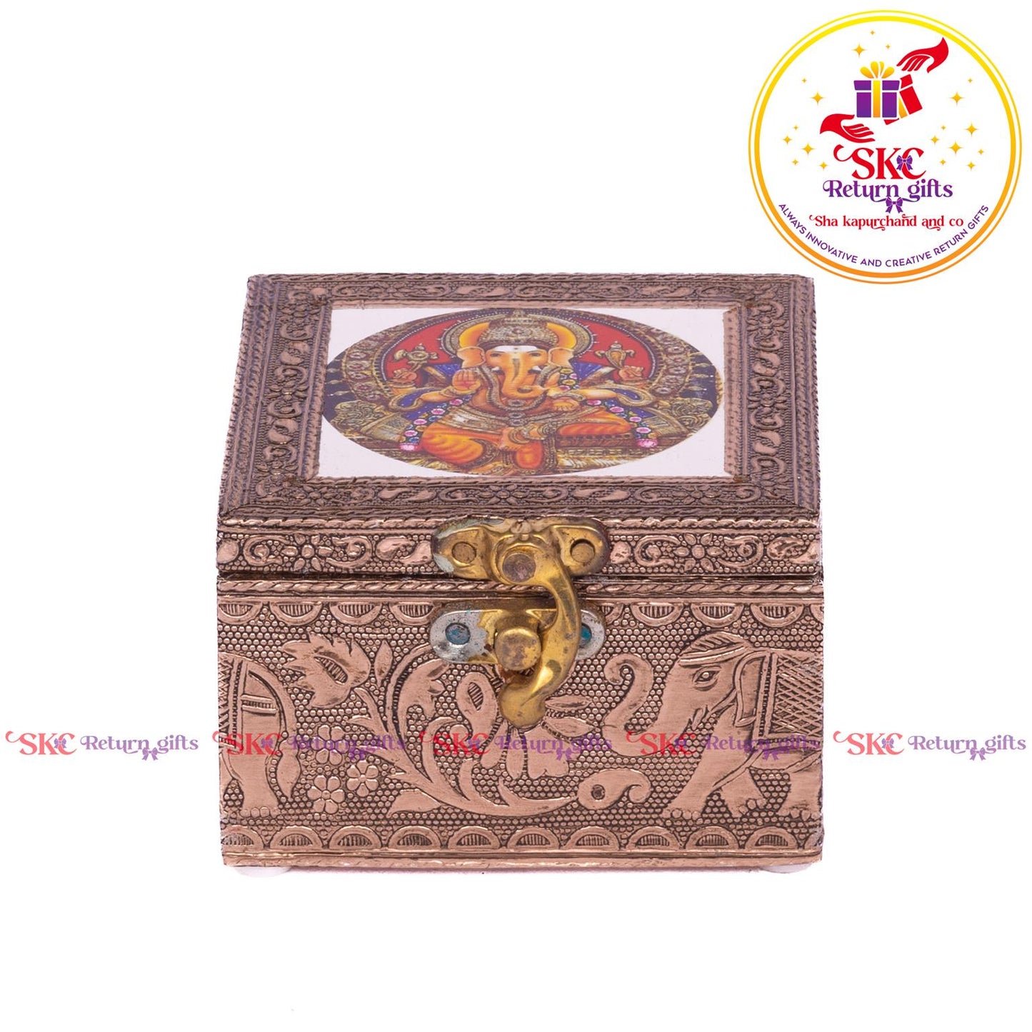 Tanjore Digital Art Pooja Box Ganesh