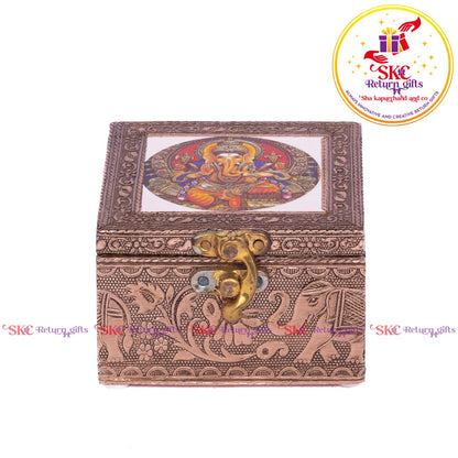 Tanjore Digital Art Pooja Box Ganesh