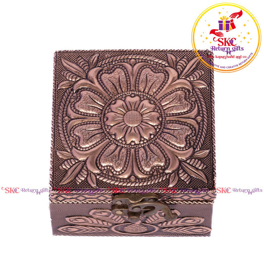 Embossed Flower Jewellery Box