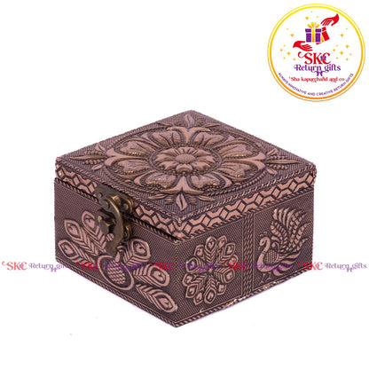 Embossed Flower Jewellery Box