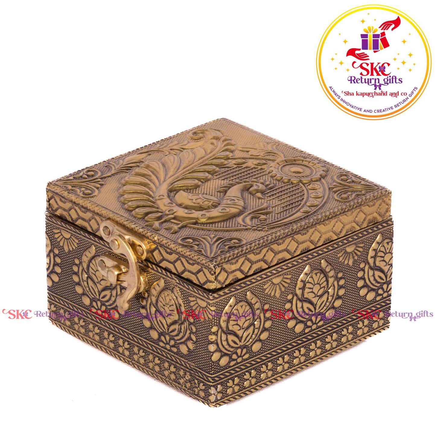 Embossed Peacock Jewellery Box