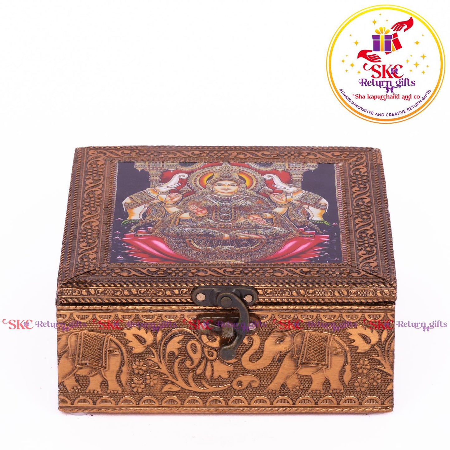 Tanjore Digital Art Pooja Box Maha Laxmi