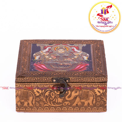 Tanjore Digital Art Pooja Box Maha Laxmi