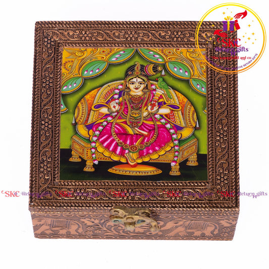 Tanjore Digital Art Pooja Box Andal
