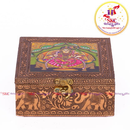 Tanjore Digital Art Pooja Box Andal