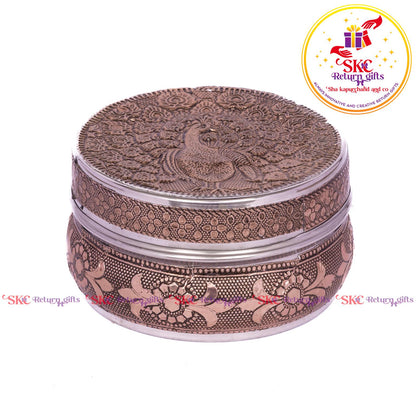 Stainless Steel Embosed Peancock Box