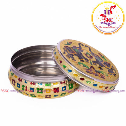 Stainless Steel Menakari Double Elephant Box