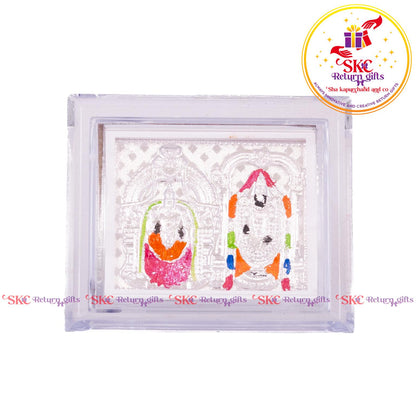 999 Silver Foil Balaji Padmavati Mini Stand