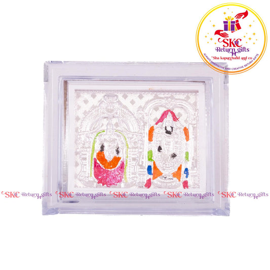 999 Silver Foil Balaji Padmavati Mini Stand