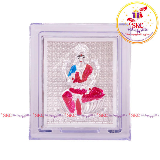 999 Silver Foil Mahalaxmi Mini Stand