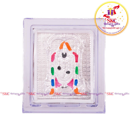 999 Silver Foil Tirupati Balaji Mini Stand