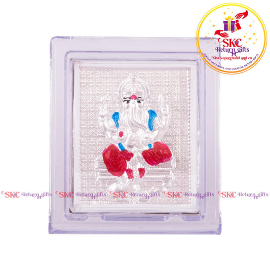 999 Silver Foil Ganesha Mini Stand