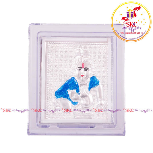 999 Silver Foil  Krishna Mini Stand
