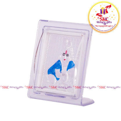 999 Silver Foil  Krishna Mini Stand