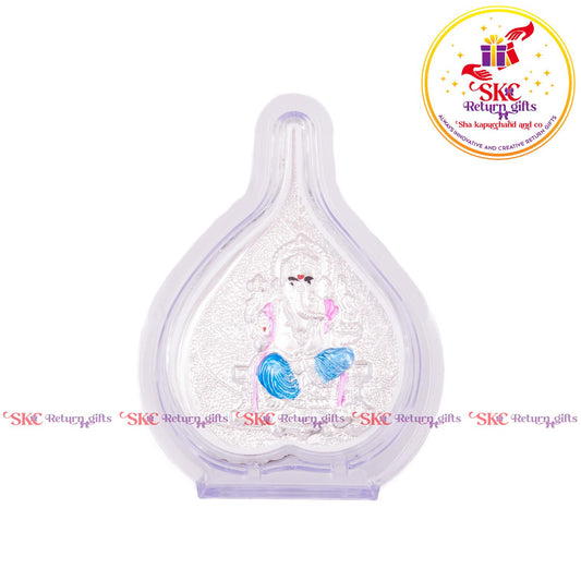 999 Silver Foil Ganesha Mini Pan Stand