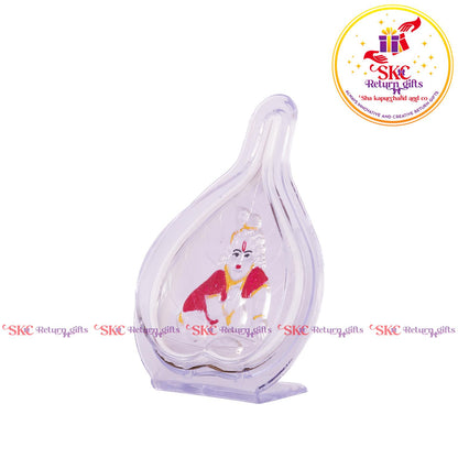 999 Silver Foil Krishna Big Pan Stand