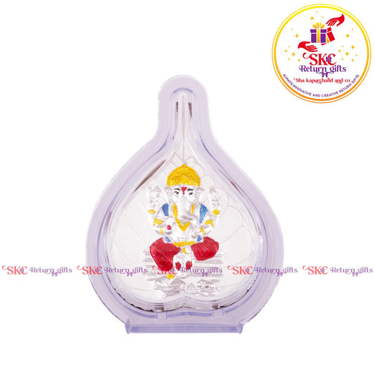 999 Silver Foil Ganesha Big Pan Stand