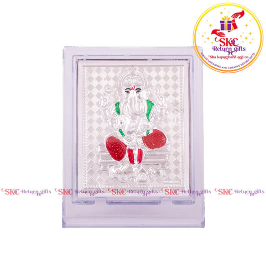 999 Silver Foil Ganesha Medium Stand