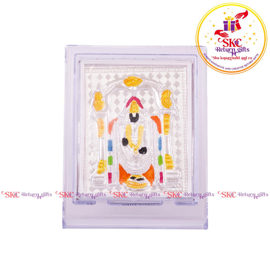 999 Silver Foil Tirupati Balaji Medium Stand