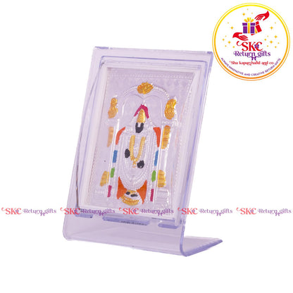 999 Silver Foil Tirupati Balaji Medium Stand