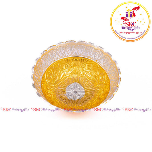 Two Tone Metal Pooja Bowl