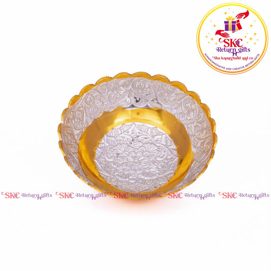 Two Tone Metal Pooja Bowl