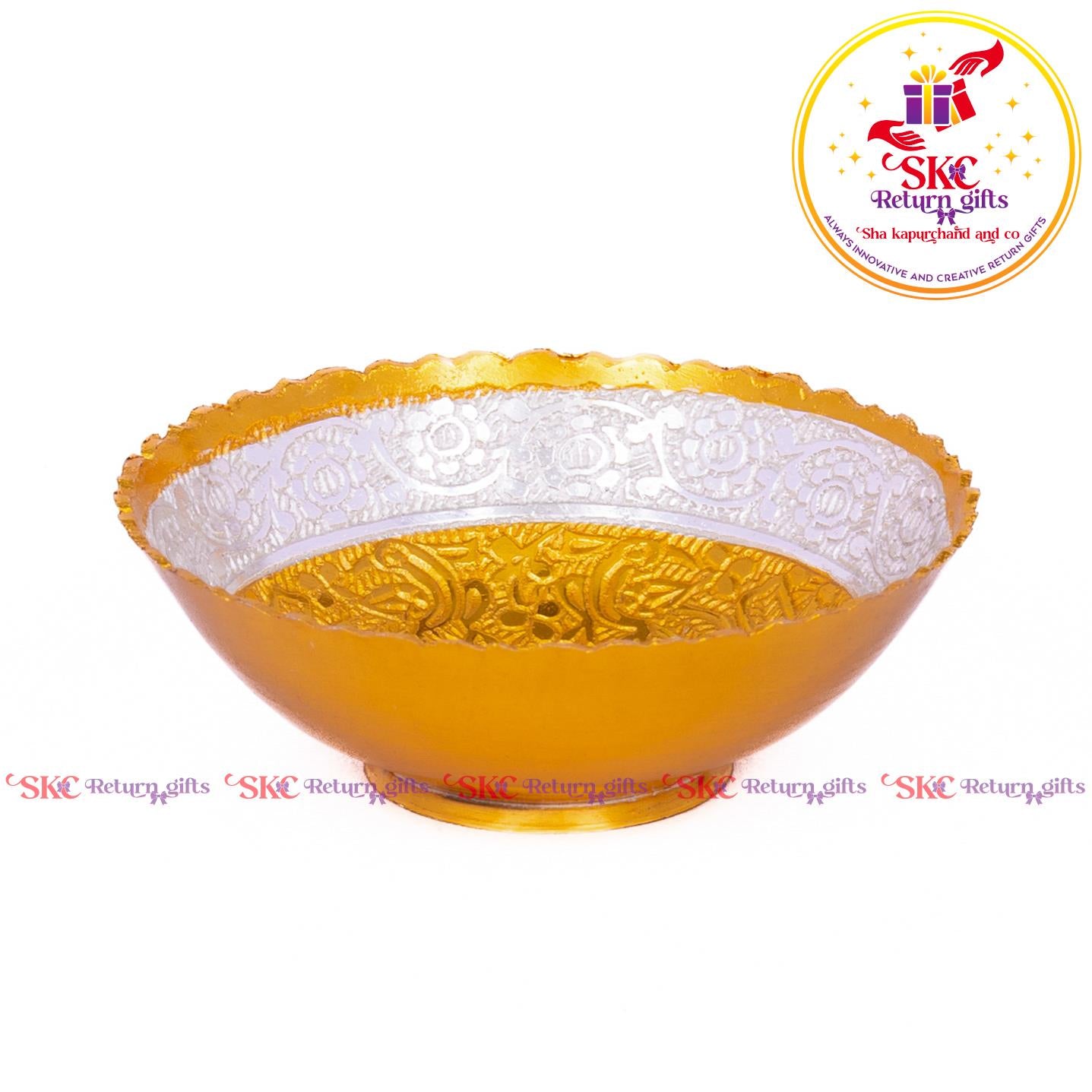 Two Tone Metal Pooja Bowl