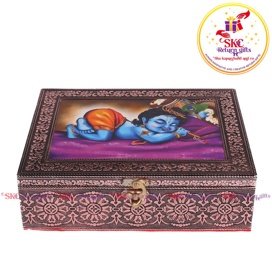Tanjore  Digital Art Pooja Box Krishna