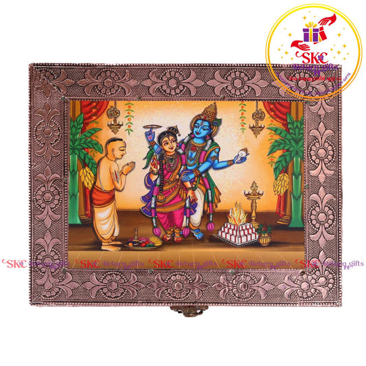 Tanjore Digital Art Pooja Box Gharalakshmi