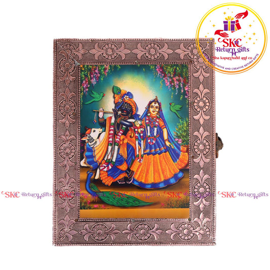 Tanjore Digital Art Pooja Box Radha Krishna