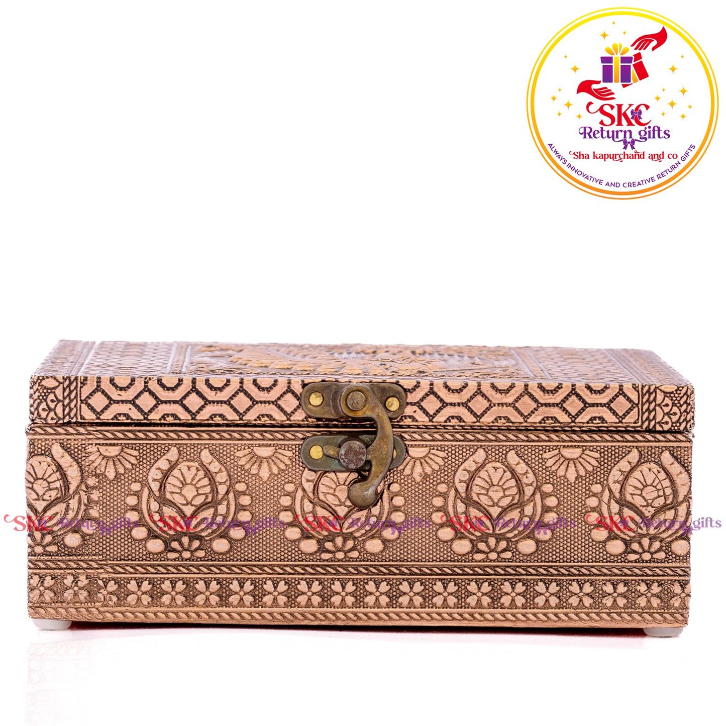 Embossad Peacock Jewellery Box