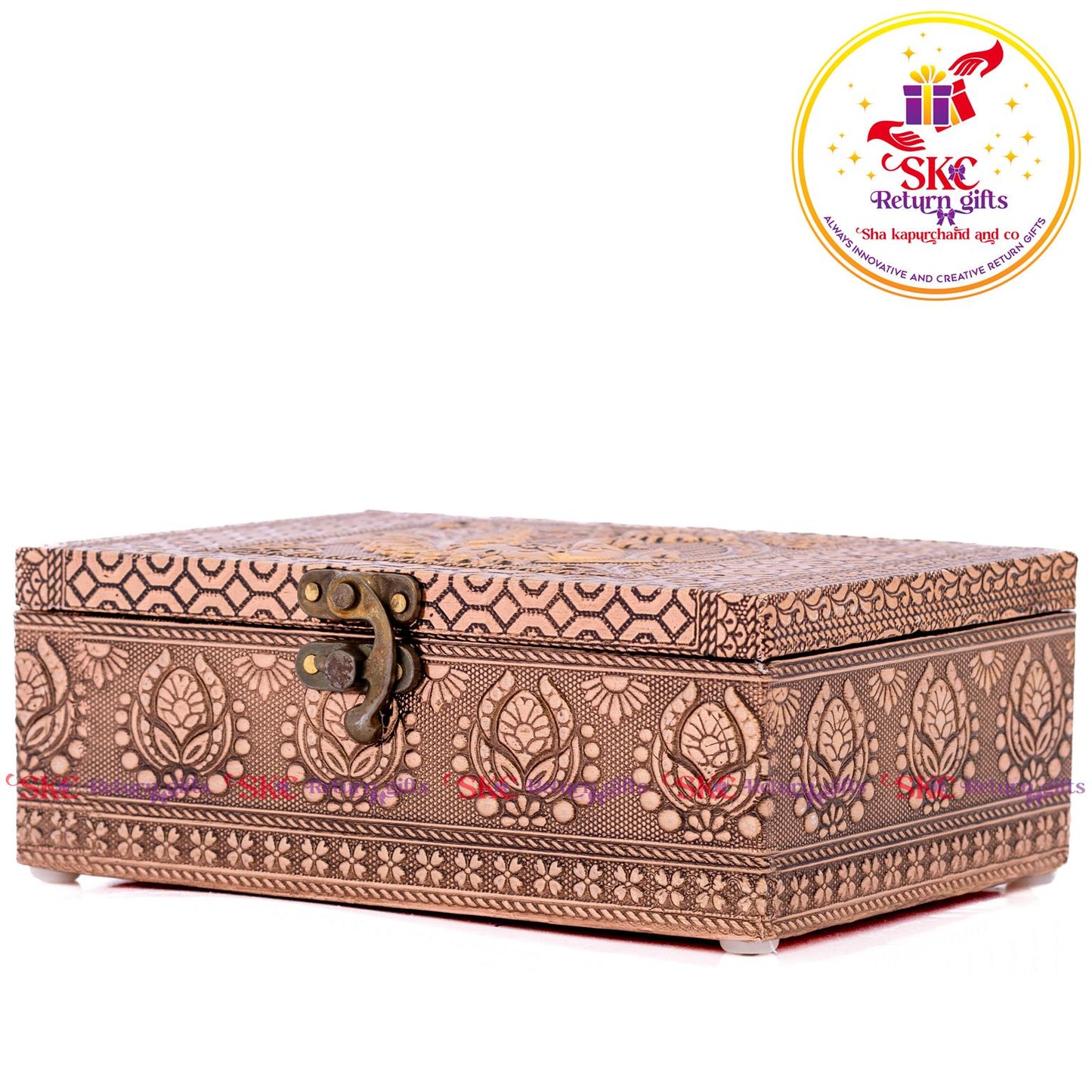 Embossad Peacock Jewellery Box