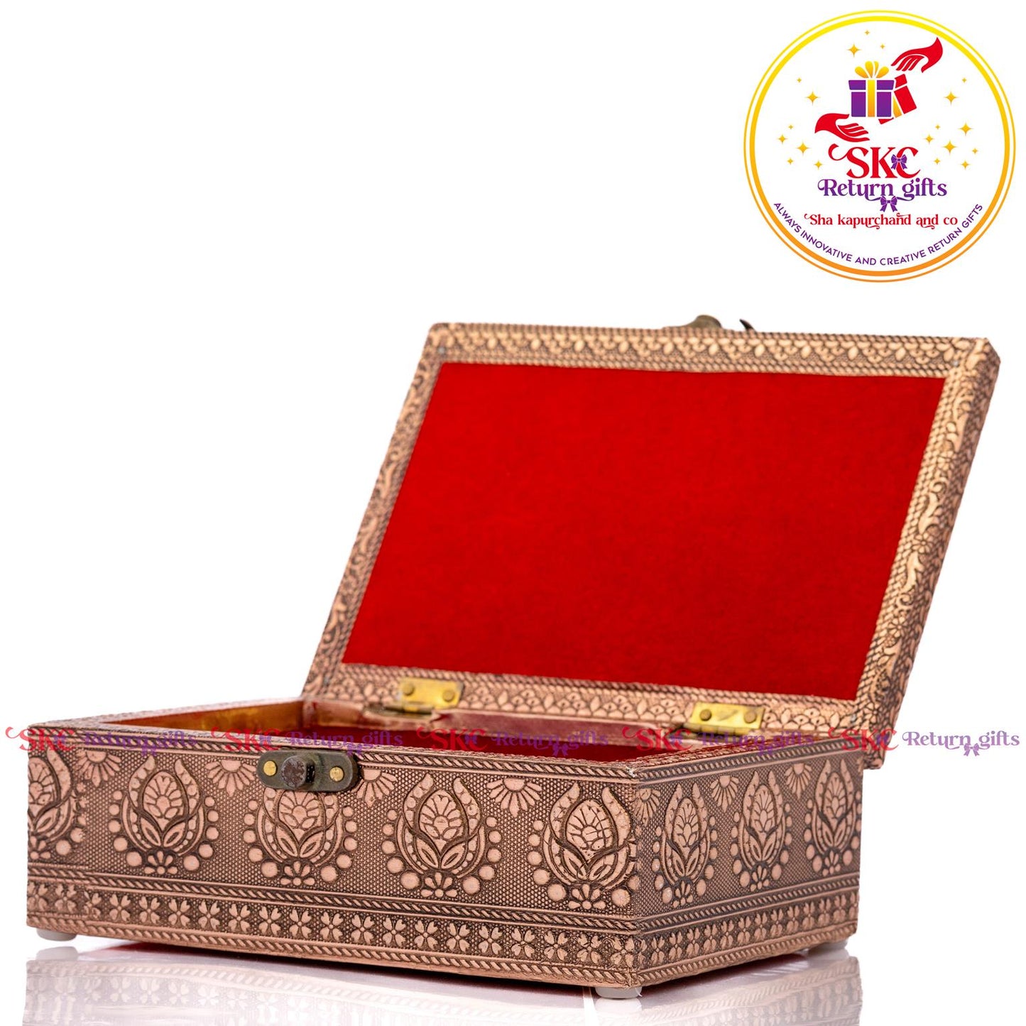 Embossad Peacock Jewellery Box